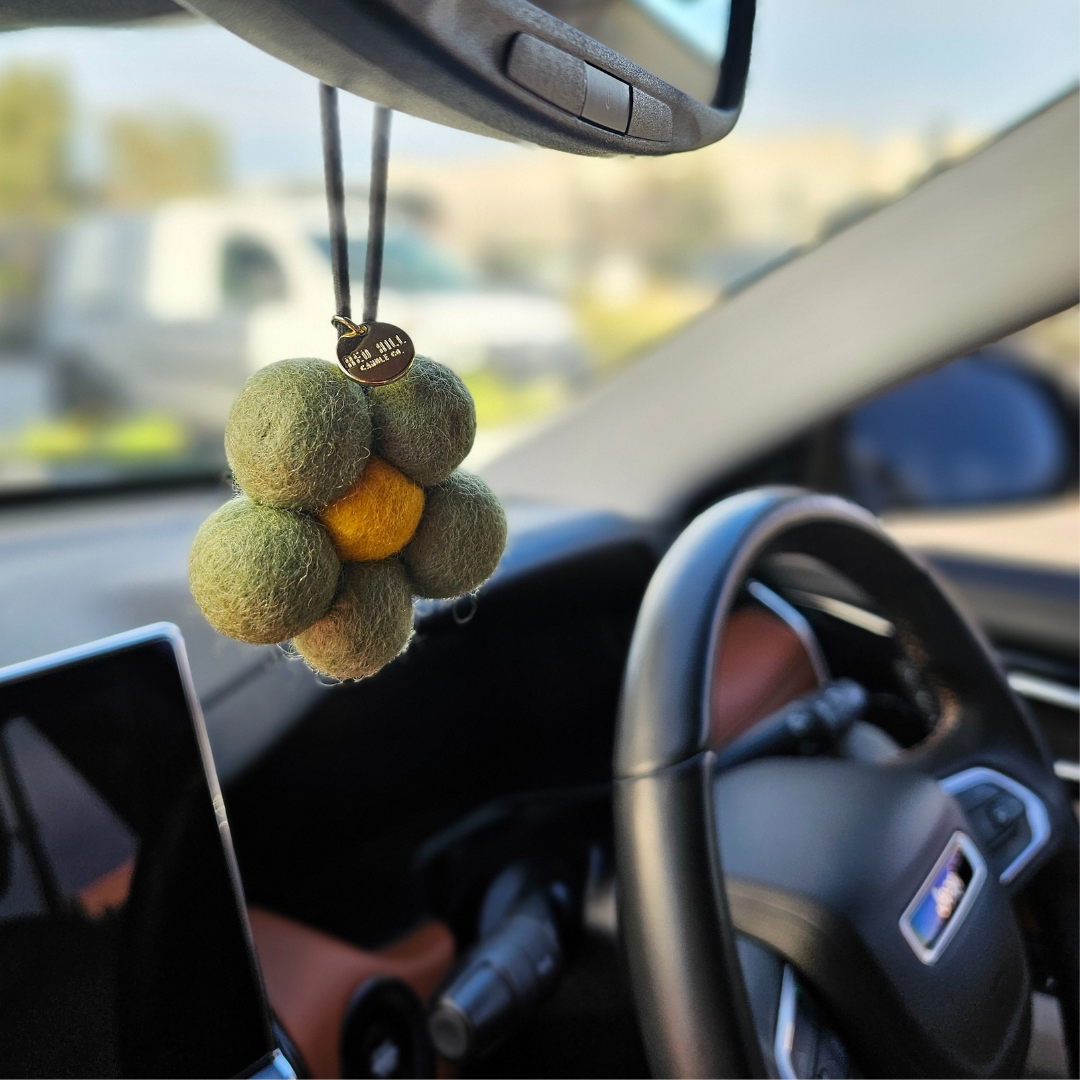 Persian Lime & Lemongrass Felt Flower Air Freshener: Pink