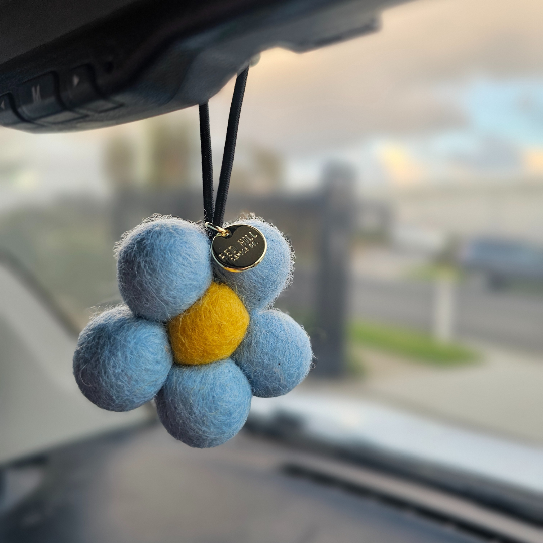 Persian Lime & Lemongrass Felt Flower Air Freshener: Pink